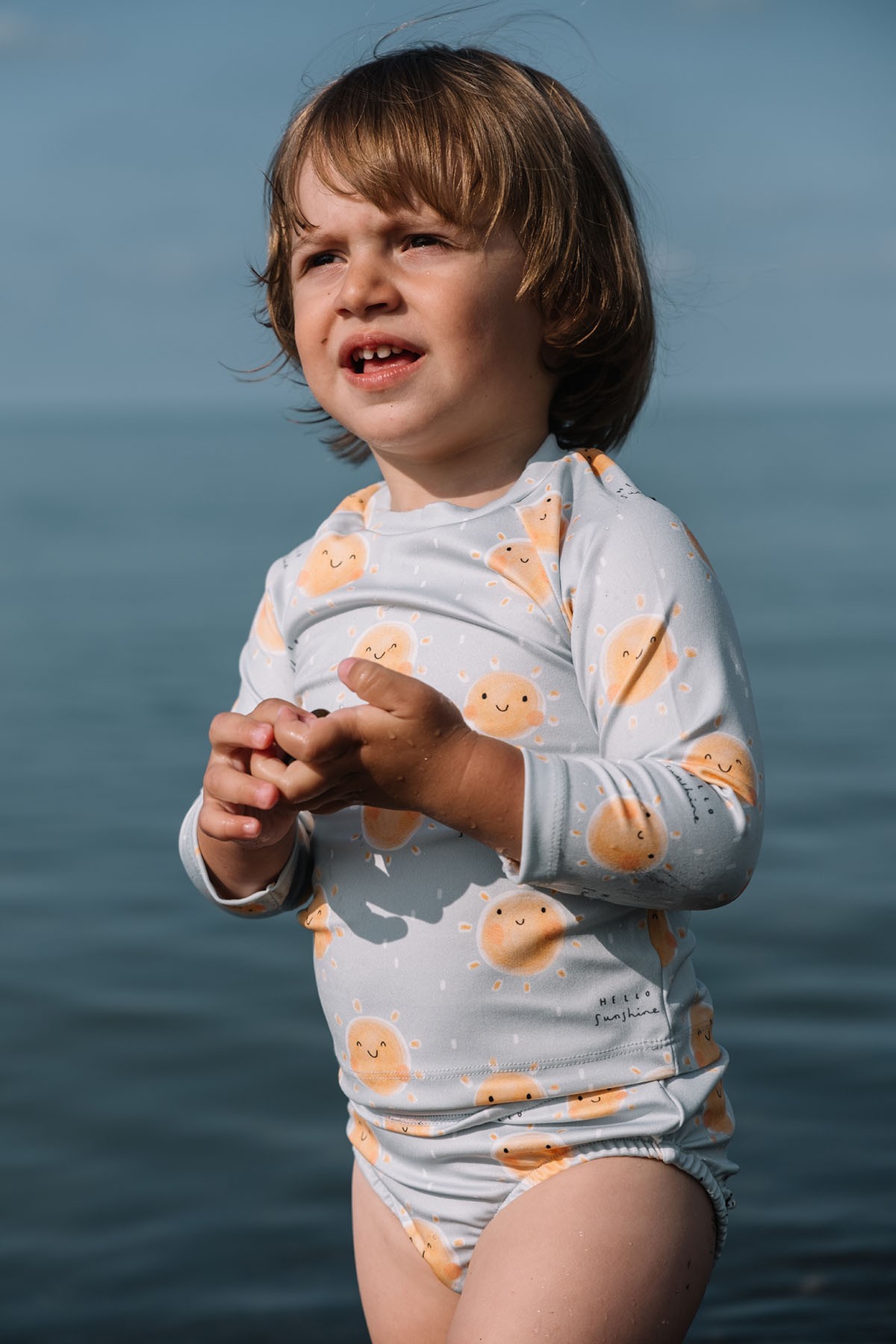 Uv Korumalı Uzun Kollu Erkek Bebek Mayo - Happy Sunshine