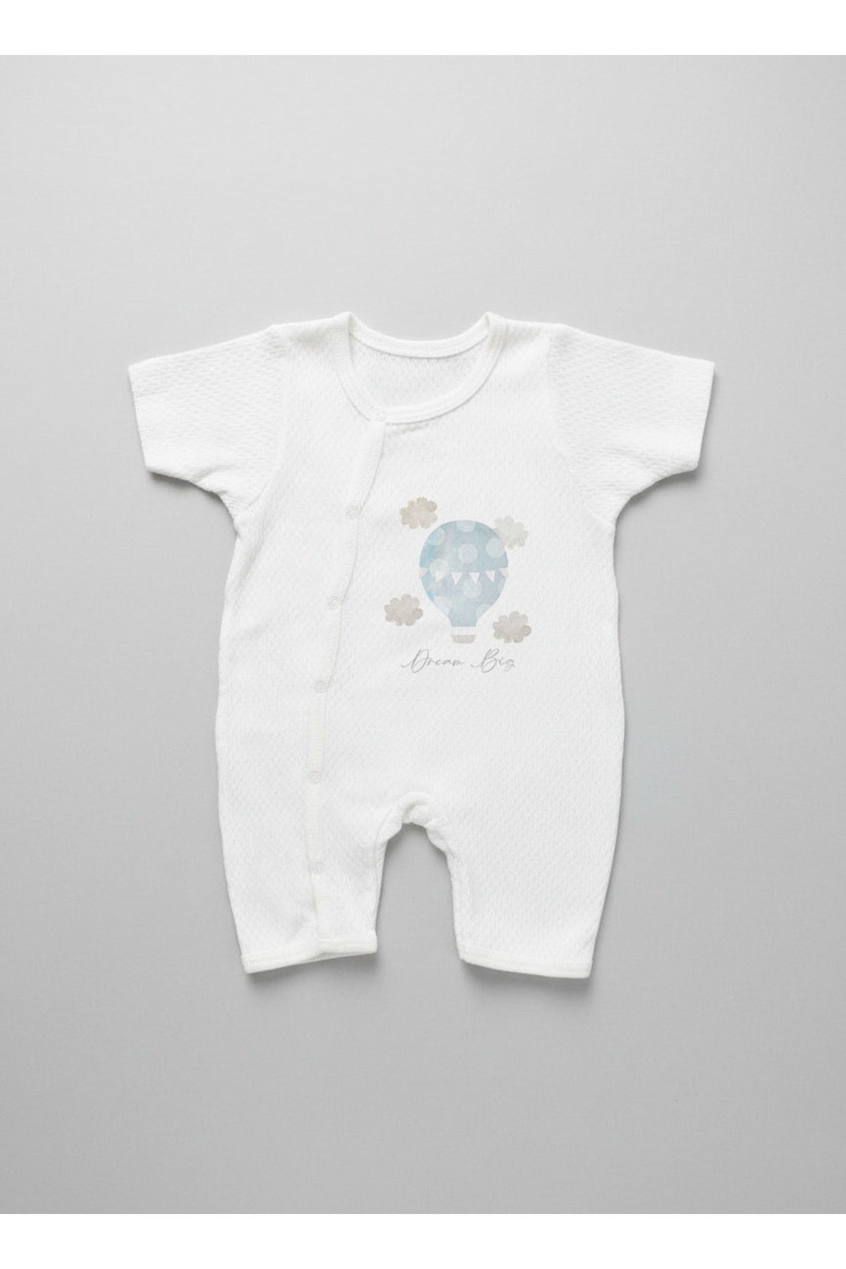 Jakarlı Romper Body - Pure Baby - Mavi Hava Balonu