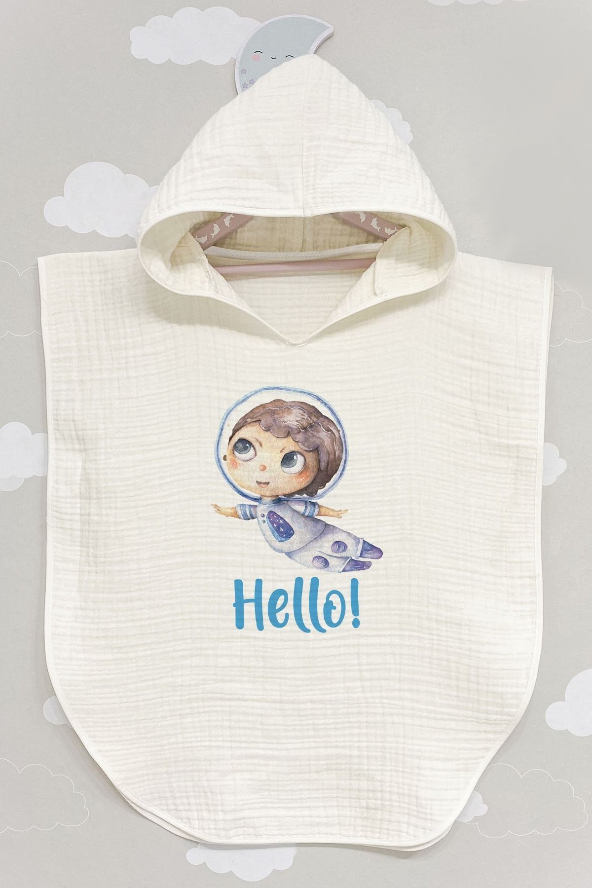 4 Kat Müslin Panço - For Baby Serisi - Küçük Astronot