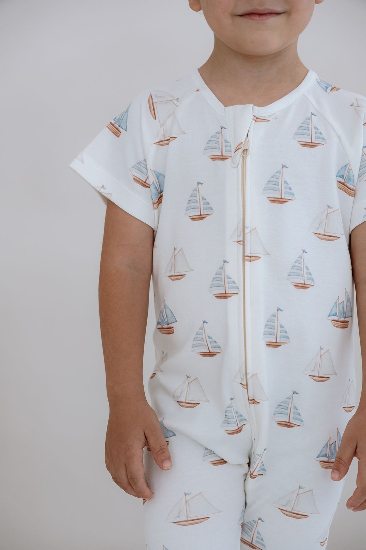 0.5 TOG Yazlık Bebek Ve Çocuk Uyku Tulumu - Pureline Series - Sail Boats