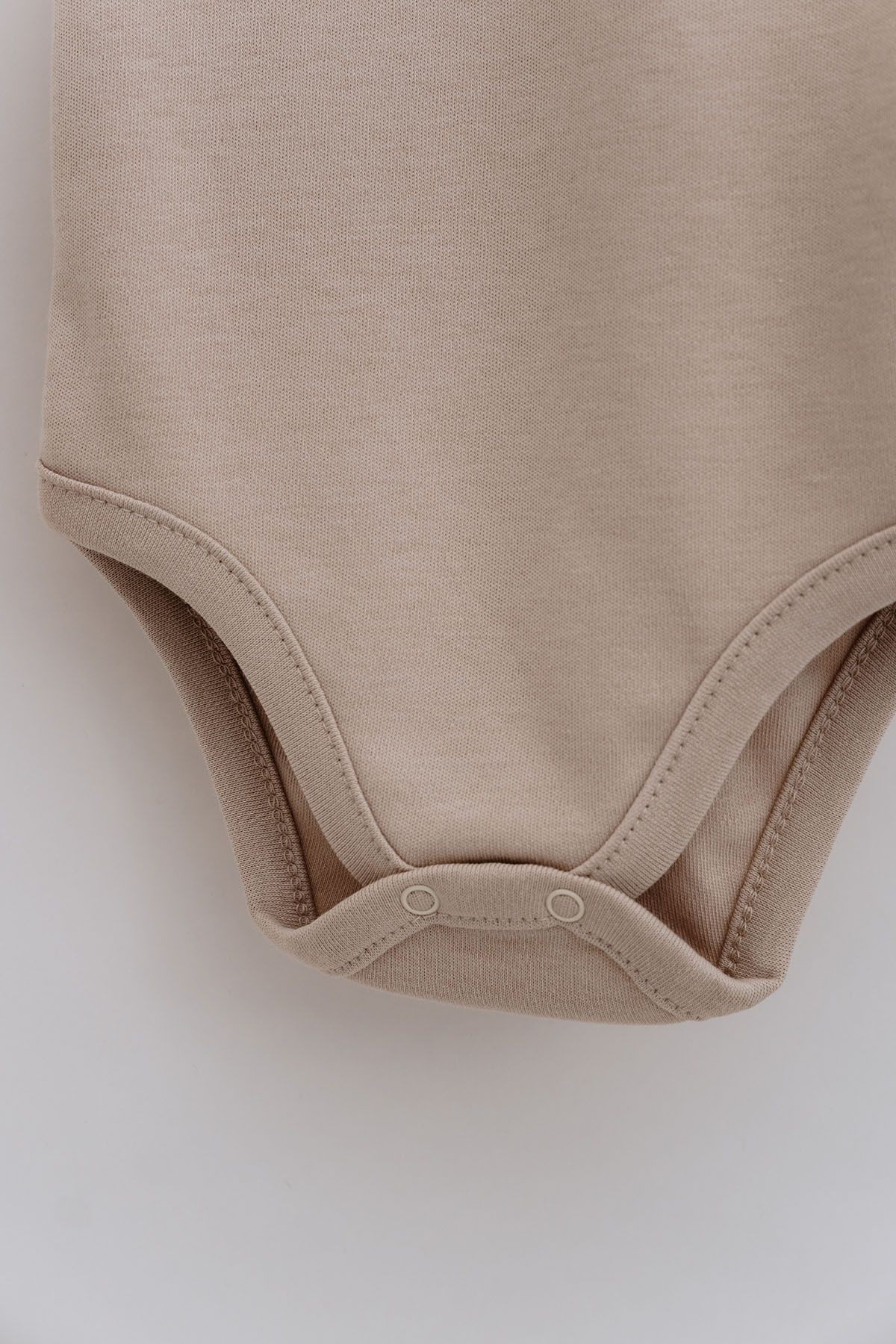 Kısa Kollu Bebek Body - Pureline Series - Kahverengi