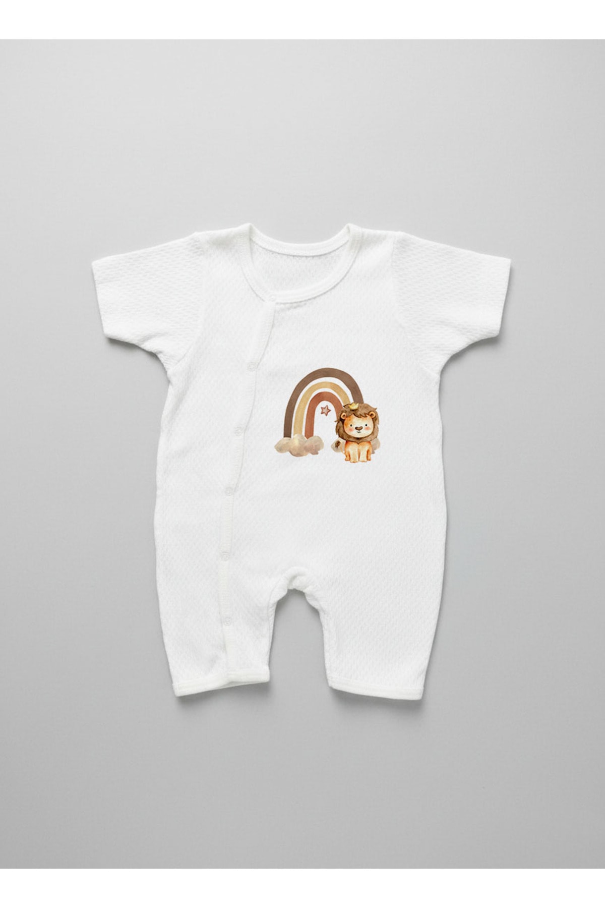 Jakarlı Romper Body - Little Baby - Lion Rainbow