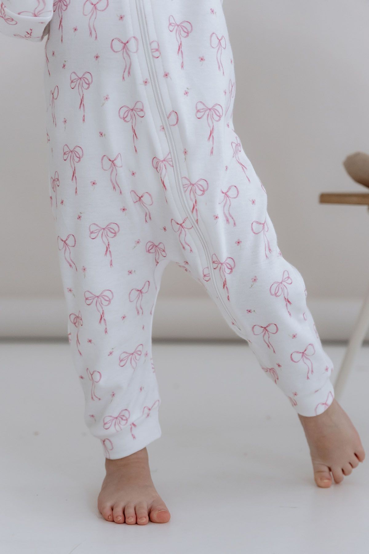 Fermuarlı Patiksiz Tulum - Pureline Series - Dainty Bows