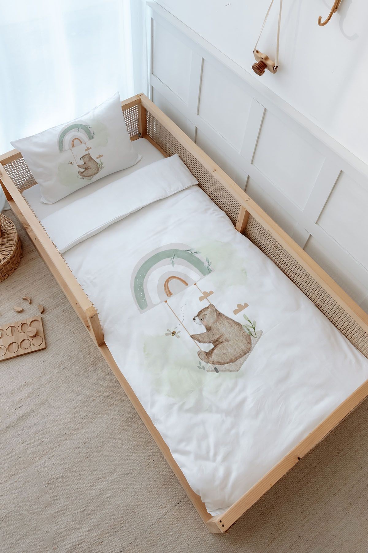 Montessori Nevresim Takımı - Royal Series - Welcome Baby Bear