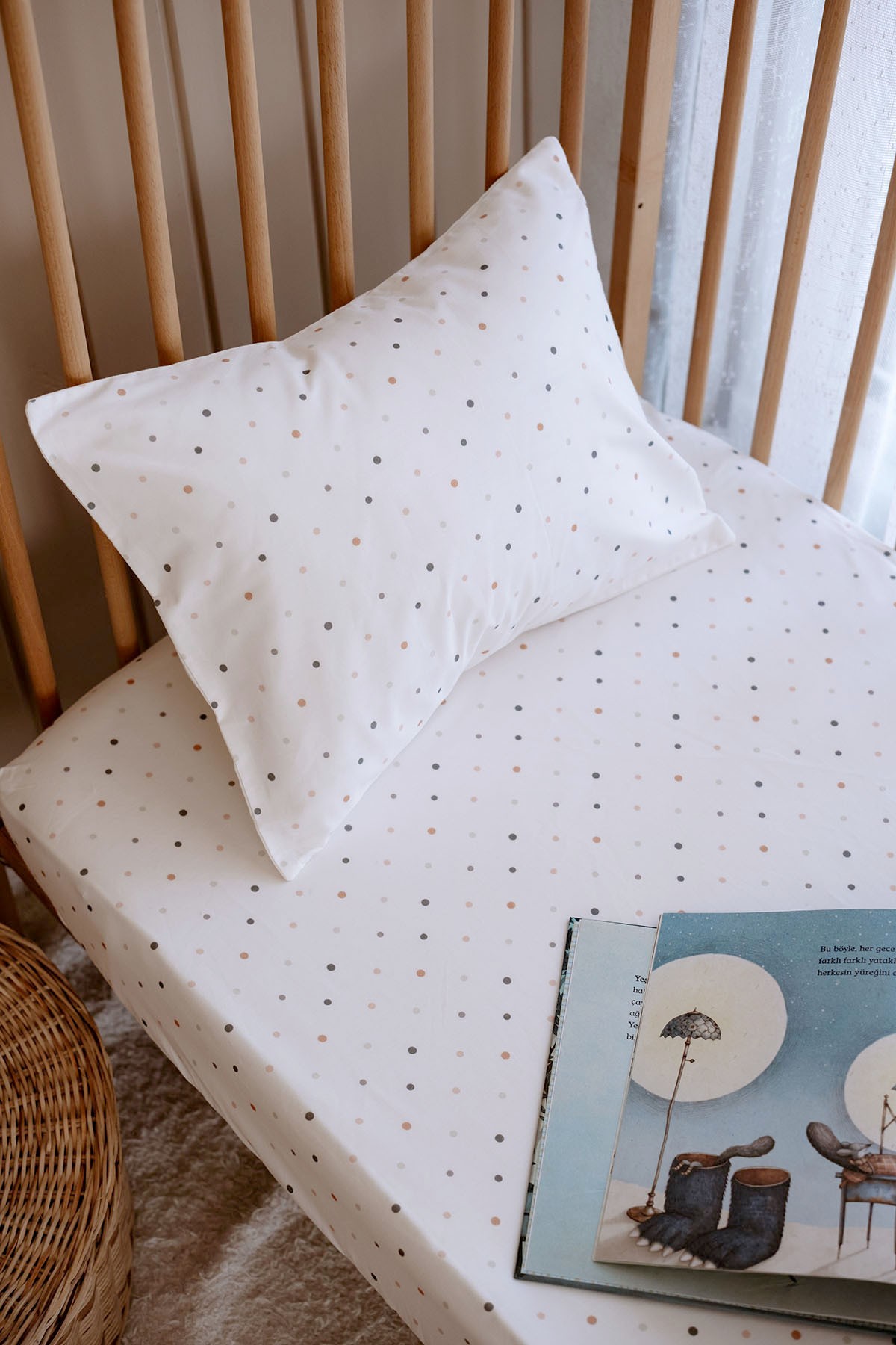 Tba Collection 60x120 Poplin Lastikli Çarşaf Seti - Green Dot