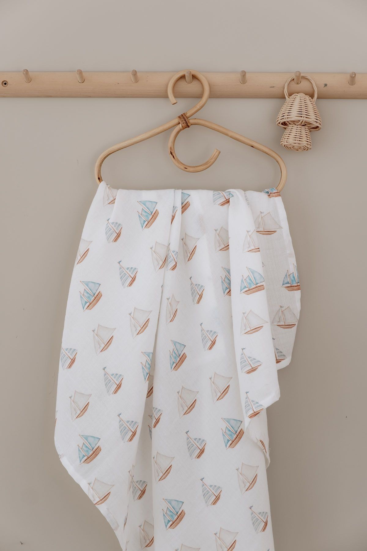 Müslin Örtü - Pureline Series - Sail Boats