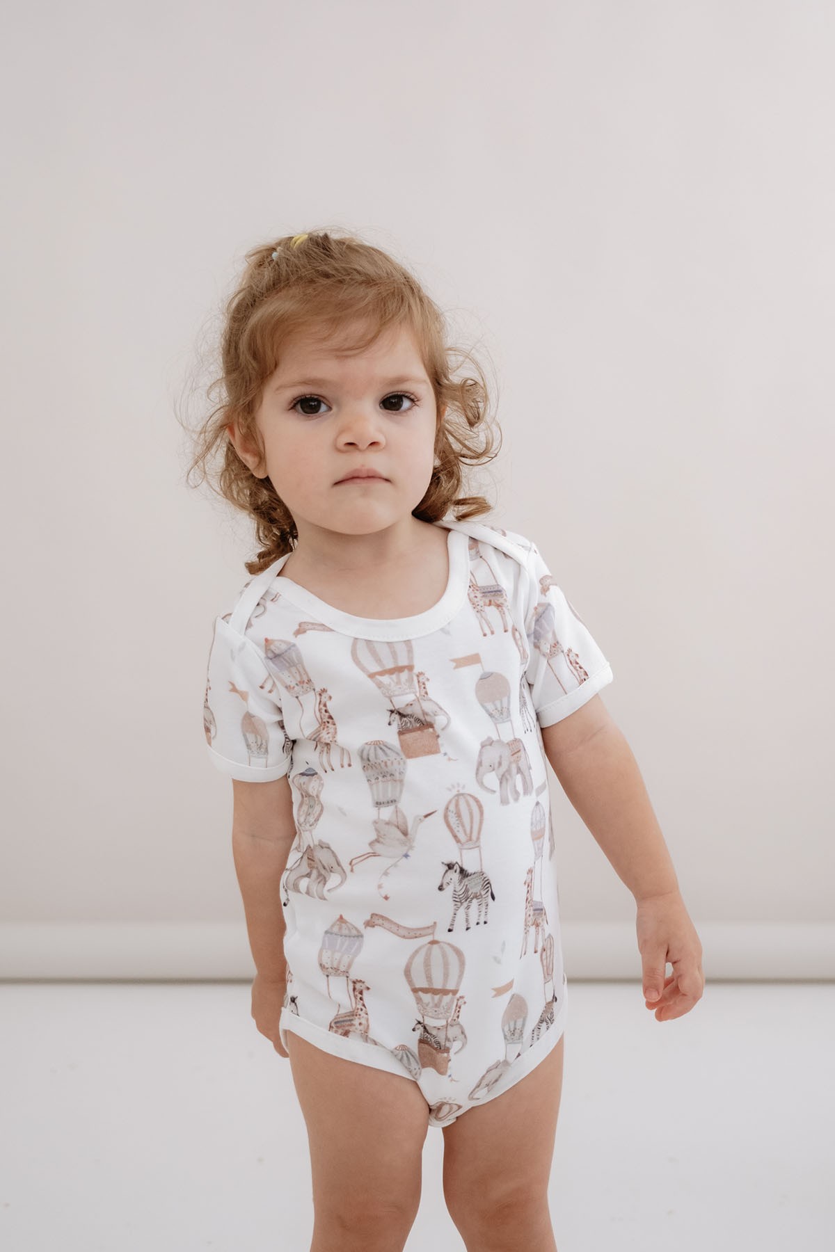 Kısa Kollu Bebek Body - Pureline Series - Dreamland Safari