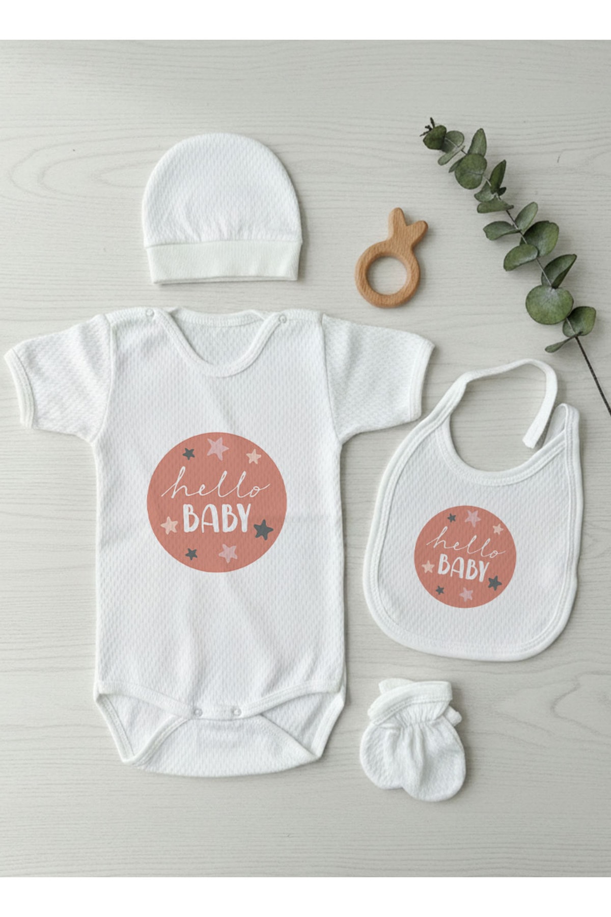 Jakarlı Body Seti - Pure Baby - Hello Baby