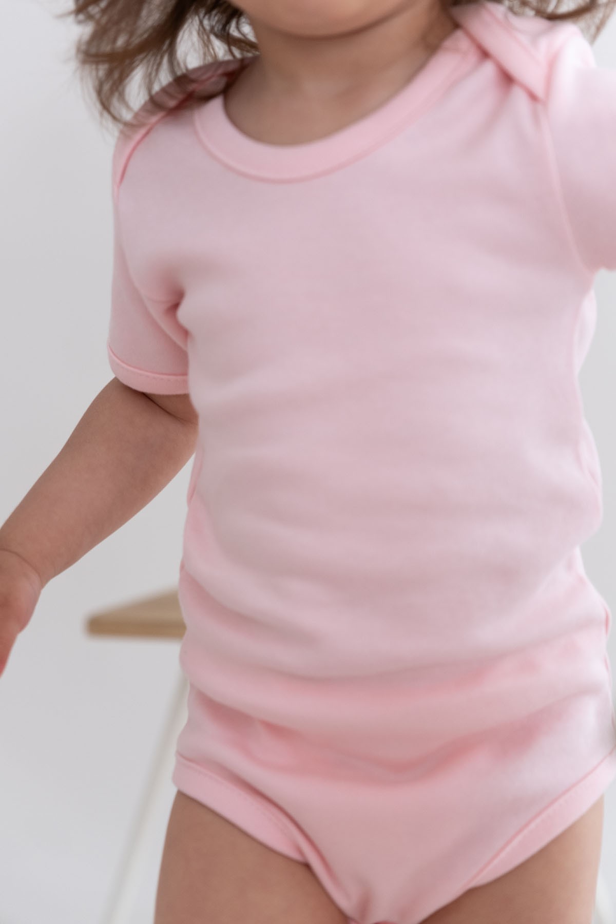 Kısa Kollu Bebek Body - Pureline Series - Pembe