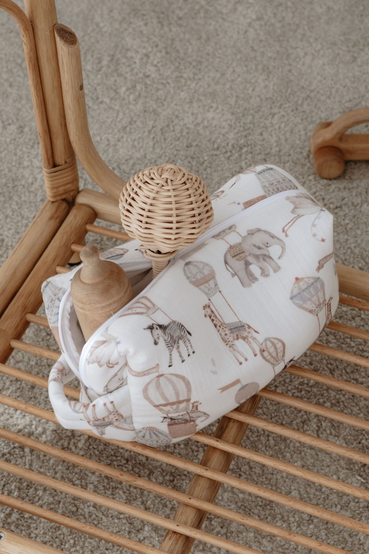 Müslin Bakım Çantası - Pureline Series - Dreamland Safari