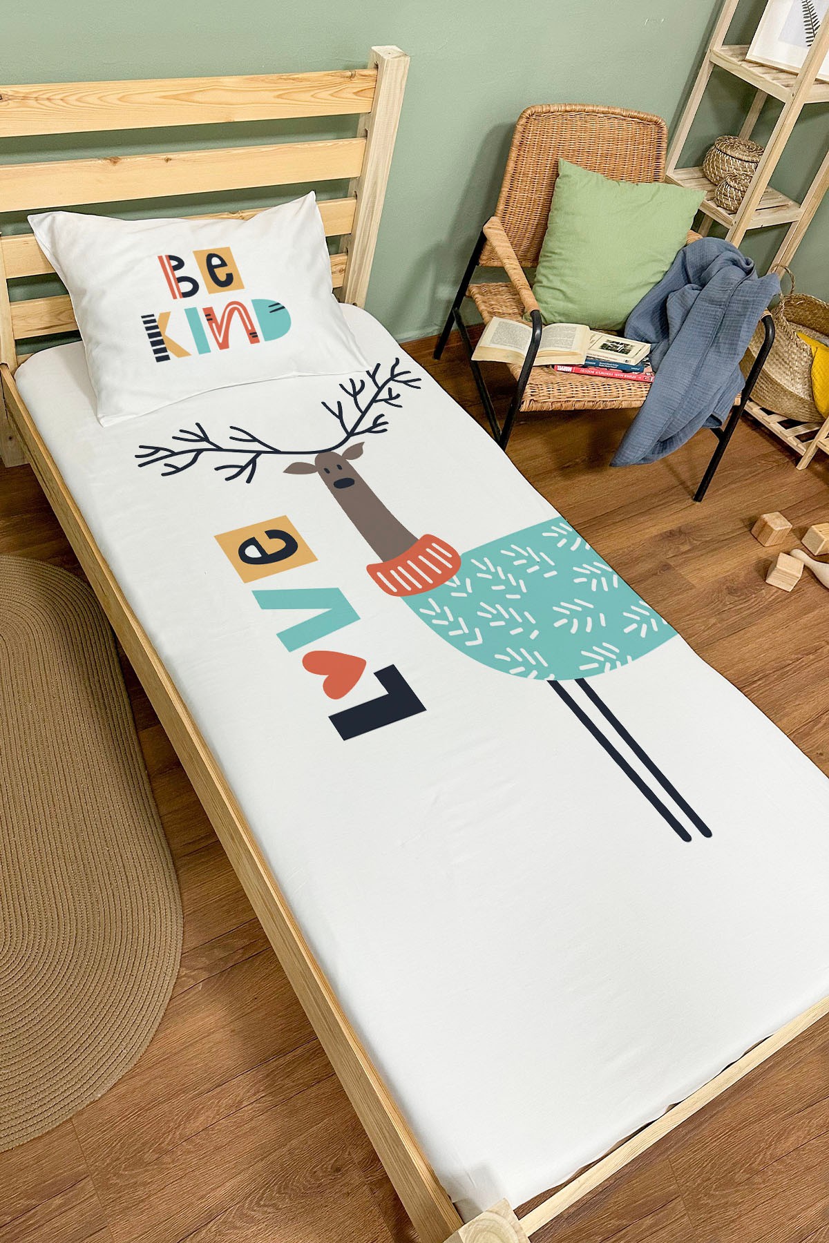 Tek Kişilik Lastikli Çarşaf Seti 90 x 190 cm