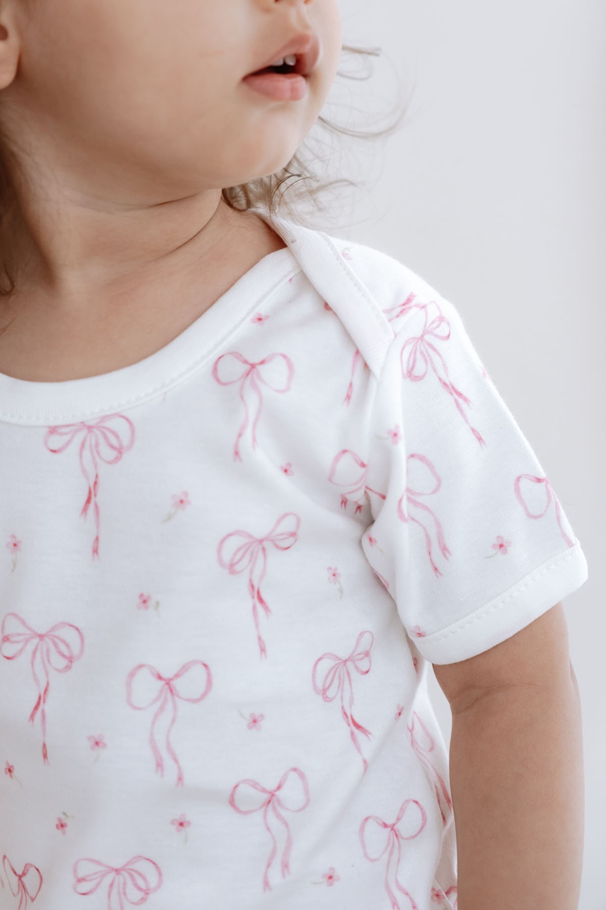 Kısa Kollu Bebek Body - Pureline Series - Dainty Bows
