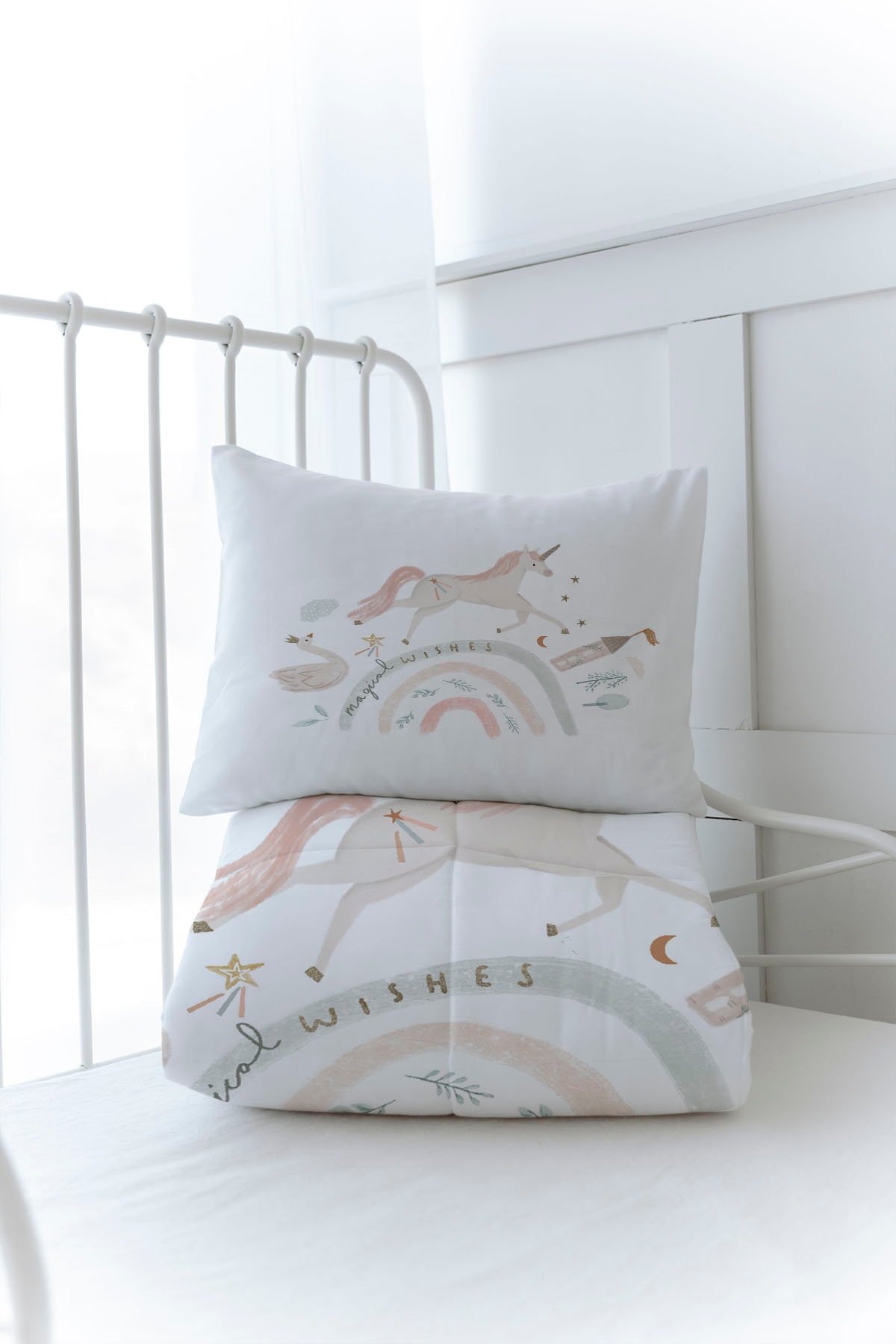Organik Baskılı Yorgan Seti - Royal Series - Magical Unicorn