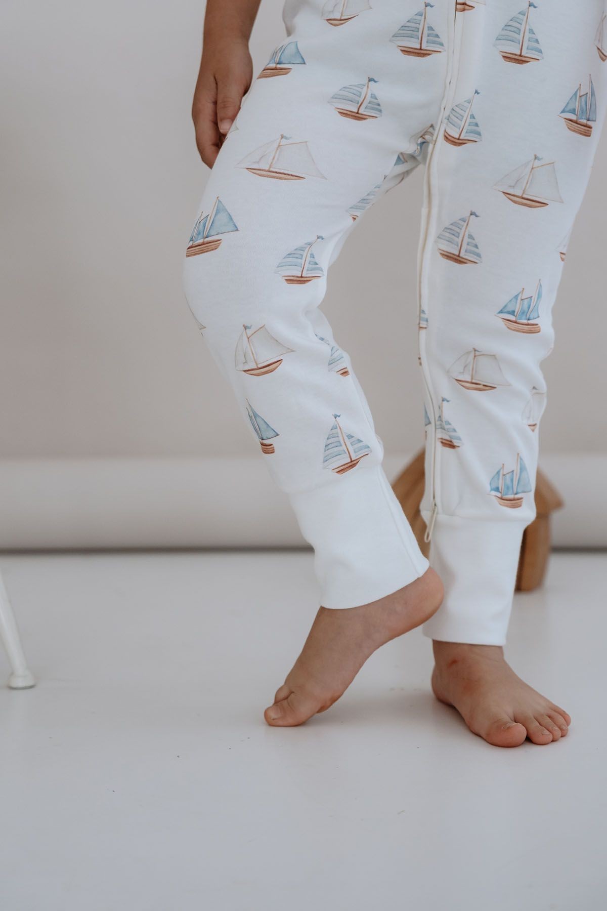 0.5 TOG Yazlık Bebek Ve Çocuk Uyku Tulumu - Pureline Series - Sail Boats