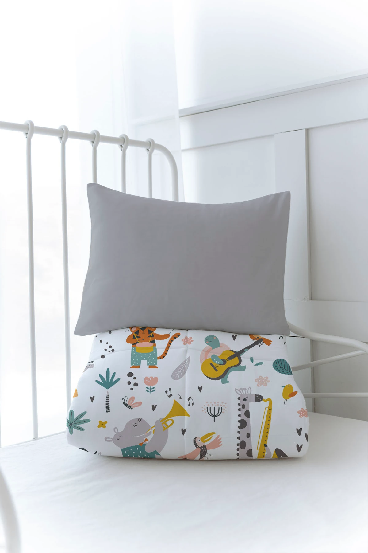 Organik Baskılı Yorgan Seti - Royal Series - Baby Bear