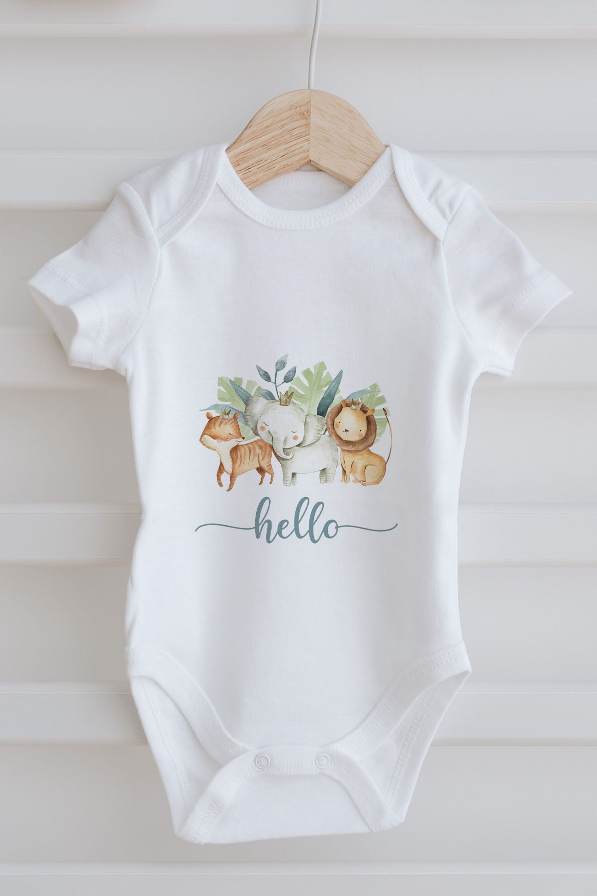 3'lü Bebek Body - Little Lion Series  - B Harfi