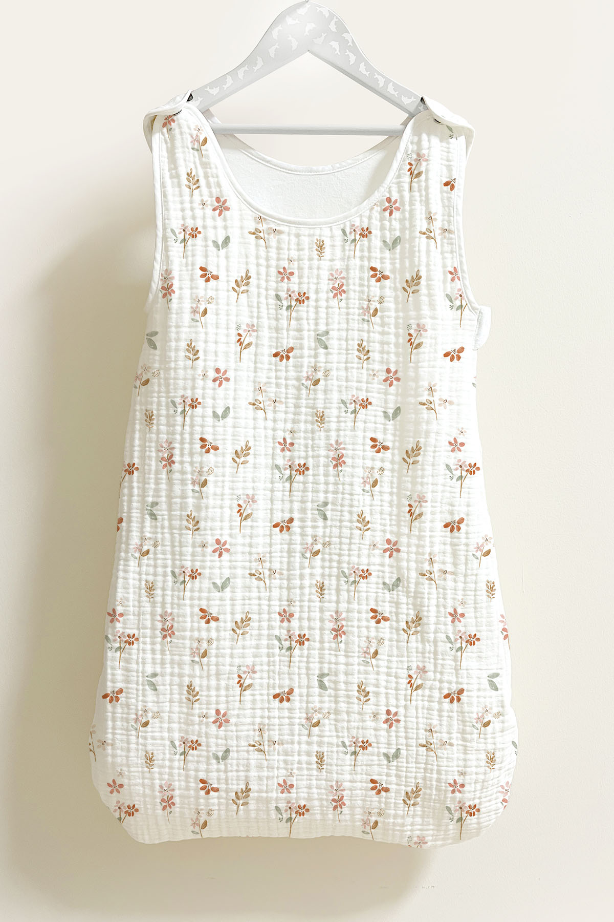 4 Kat Müslin Bebek Uyku Tulumu (0-18 Ay) - Pureline Series - Soft Bloom