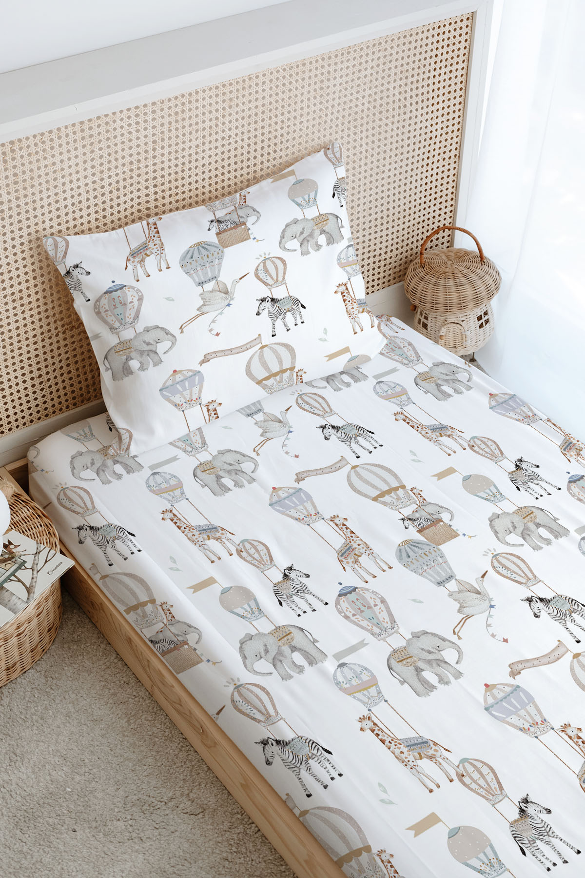 Tek Kişilik Lastikli Çarşaf Seti - Pureline Series - Dreamland Safari