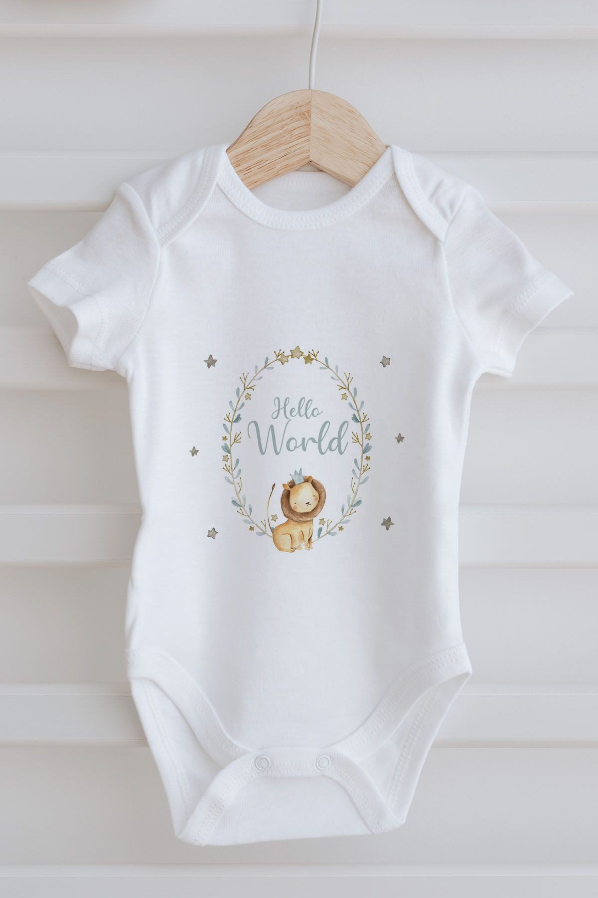 3'lü Bebek Body - Little Lion Series  - B Harfi