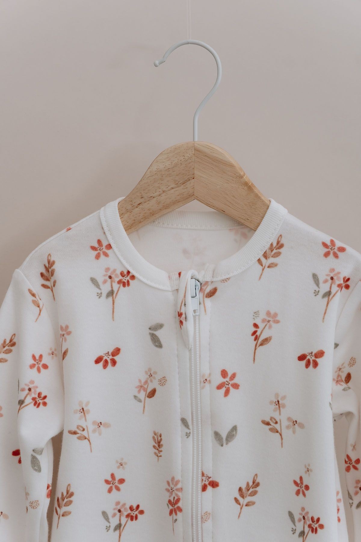 Fermuarlı Patiksiz Tulum - Pureline Series - Soft Bloom
