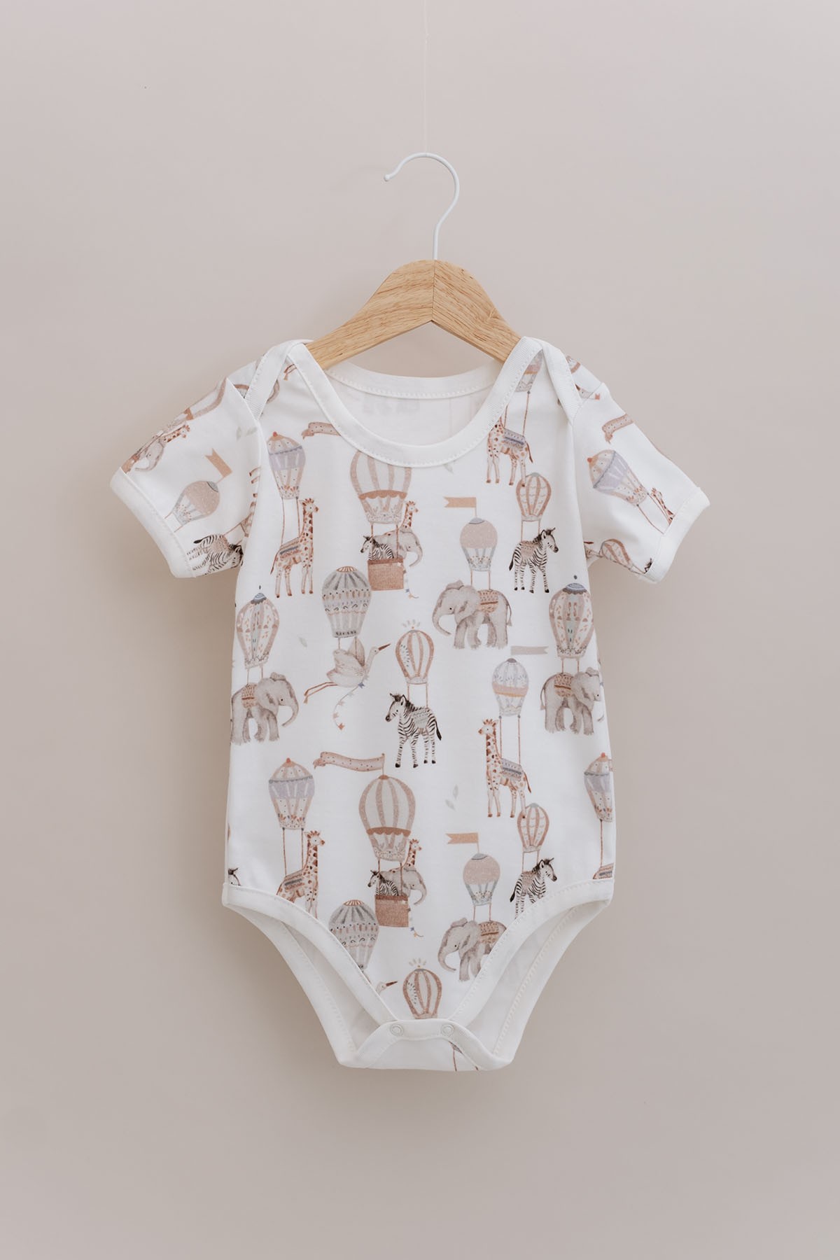 Kısa Kollu Bebek Body - Pureline Series - Dreamland Safari