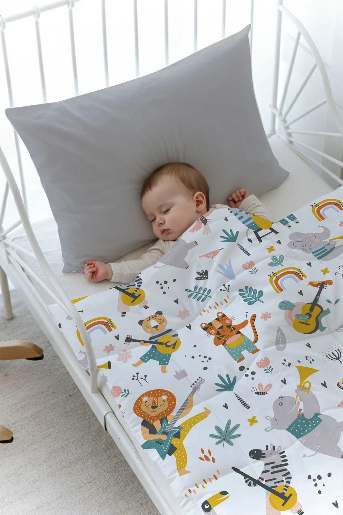 Organik Baskılı Yorgan Seti - Royal Series - Baby Bear