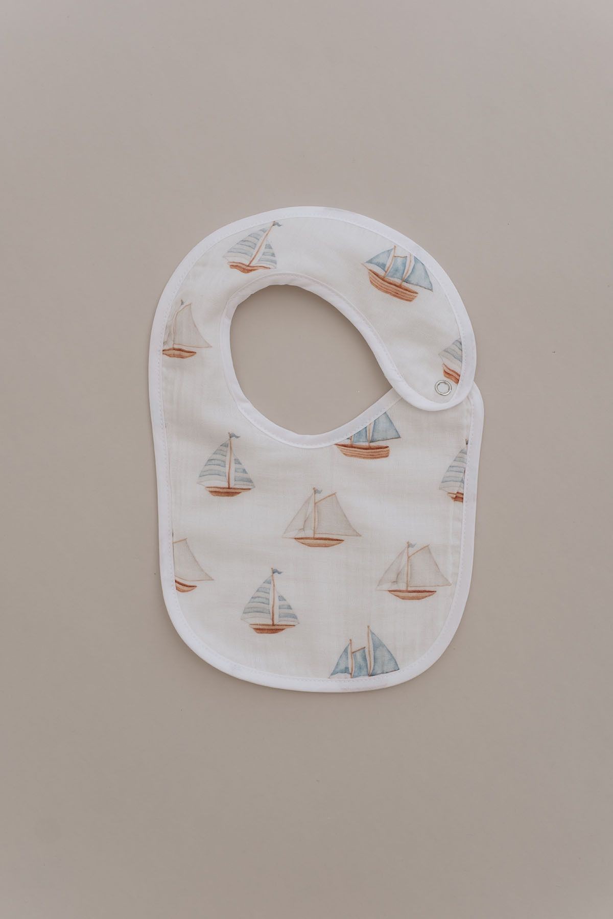 Müslin Önlük ve Omuz Bezi - Pureline Series - Sail Boats