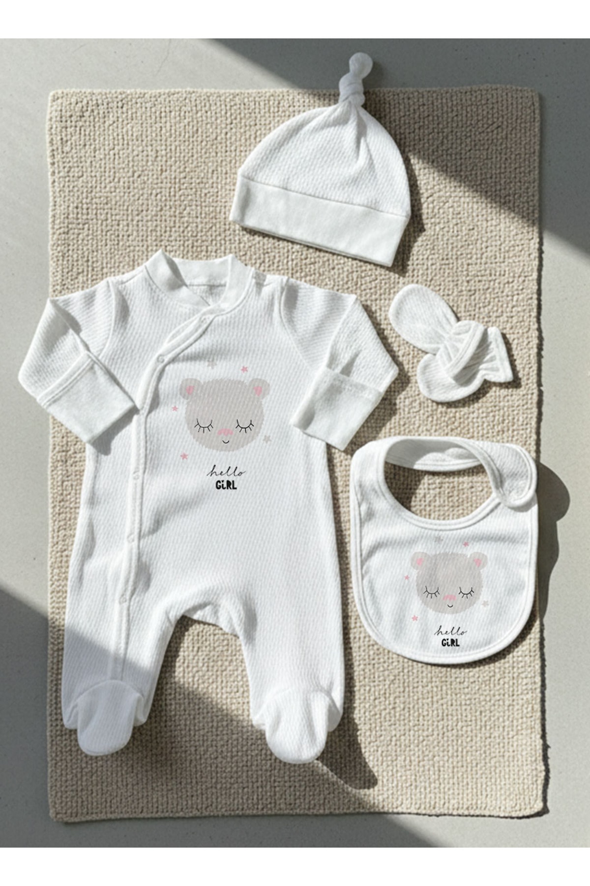 Jakarlı Tulum Seti - Pure Baby - Erkek Bebek Ayıcık