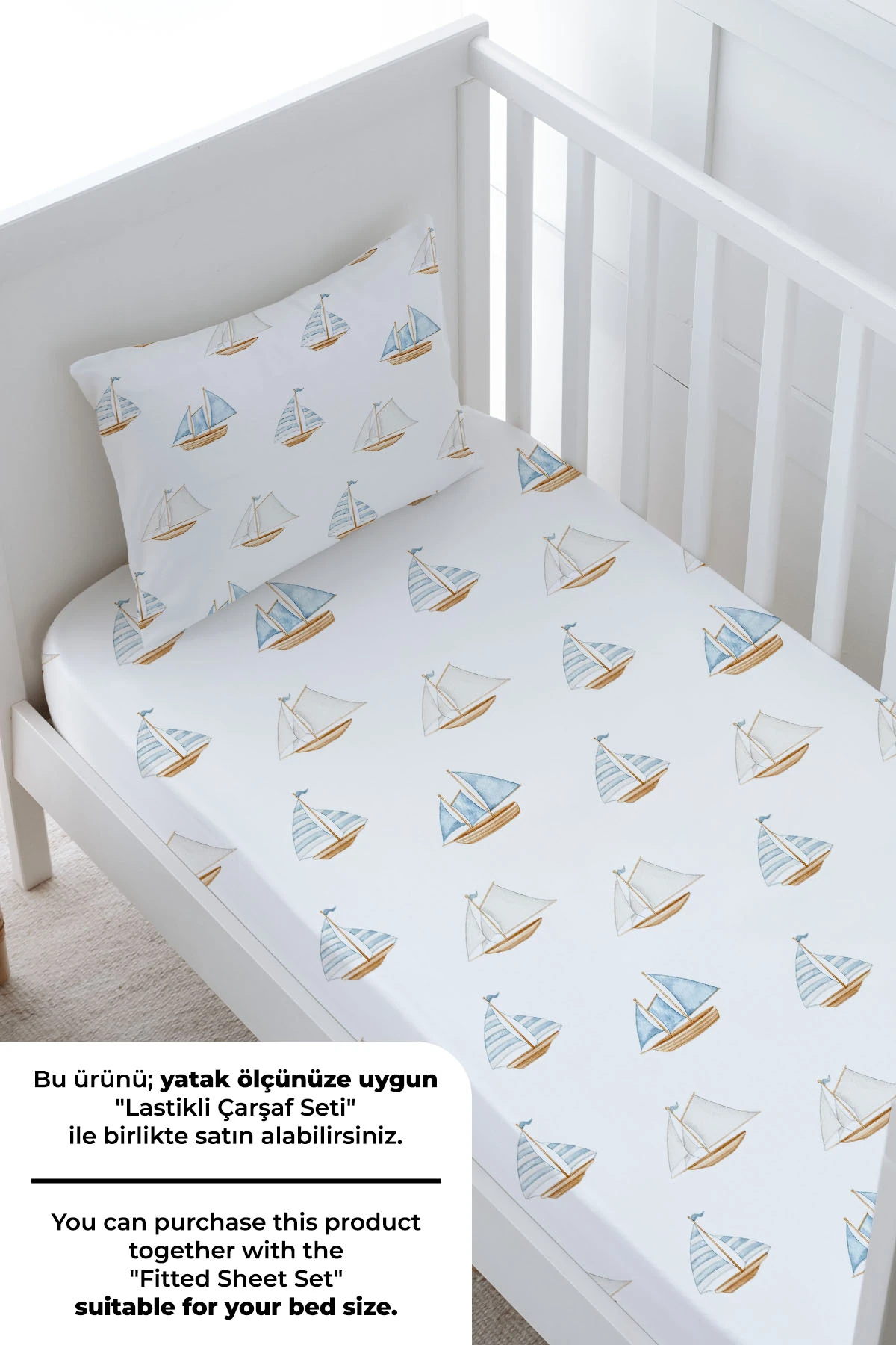 Bebek Boy Nevresim Takımı - Pureline Series - Sail Boats