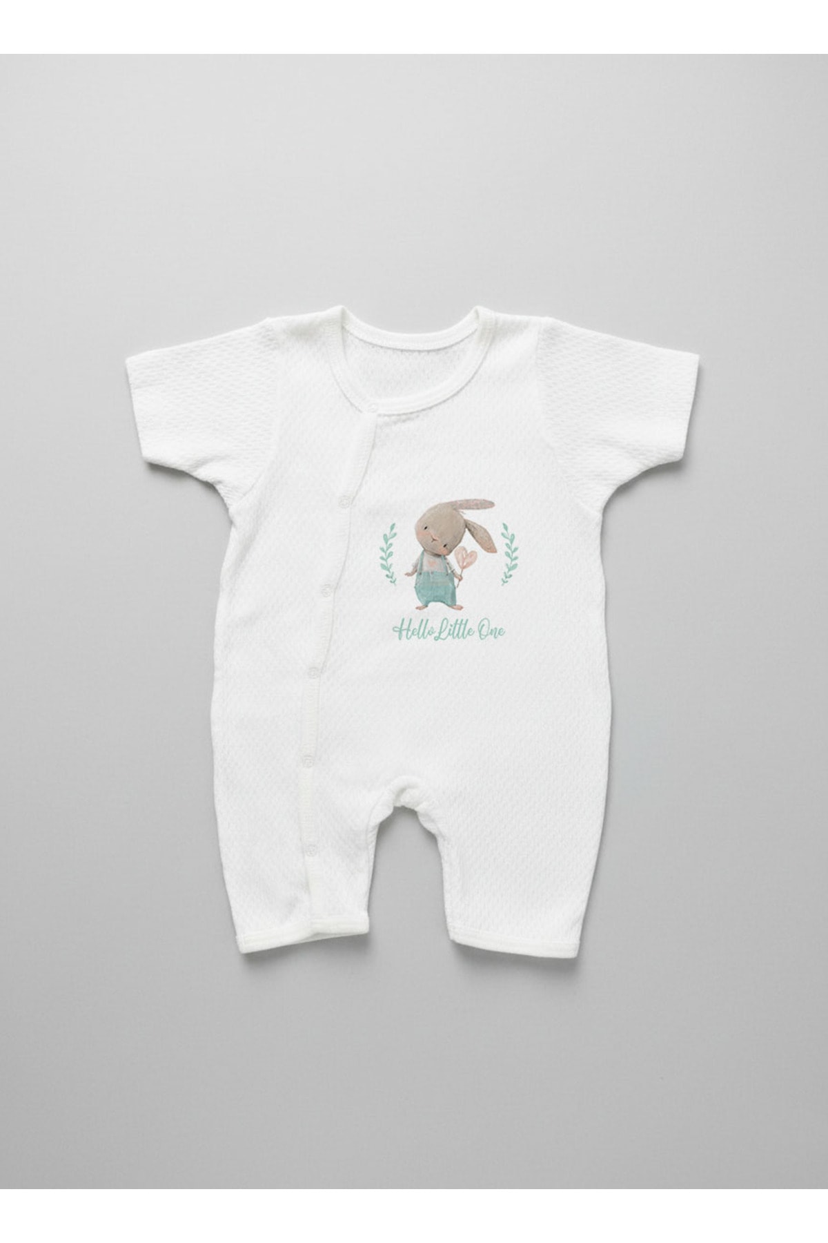 Jakarlı Romper Body - For Baby - Salopetli Tavşan