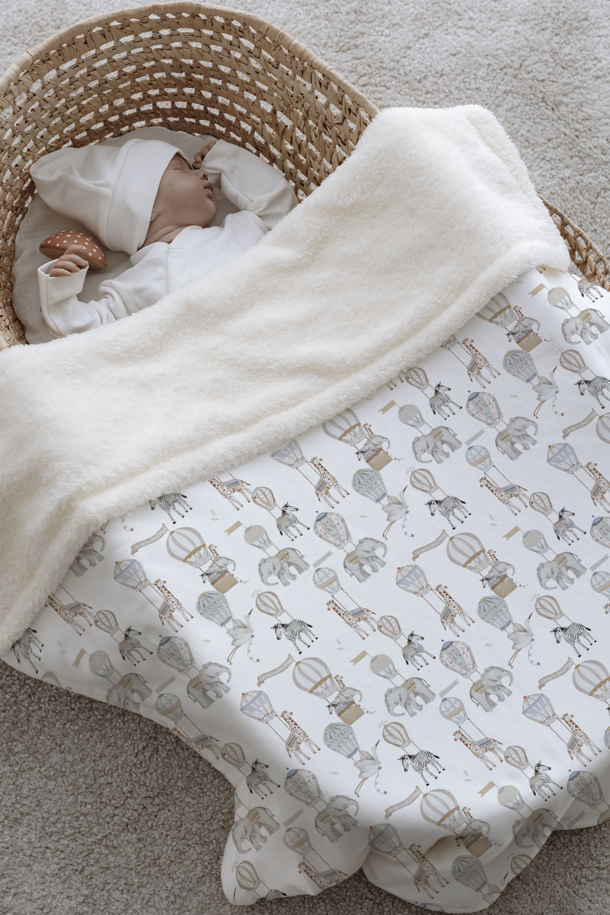 Peluş Çift Yüz Battaniye - Pureline Series - Dreamland Safari