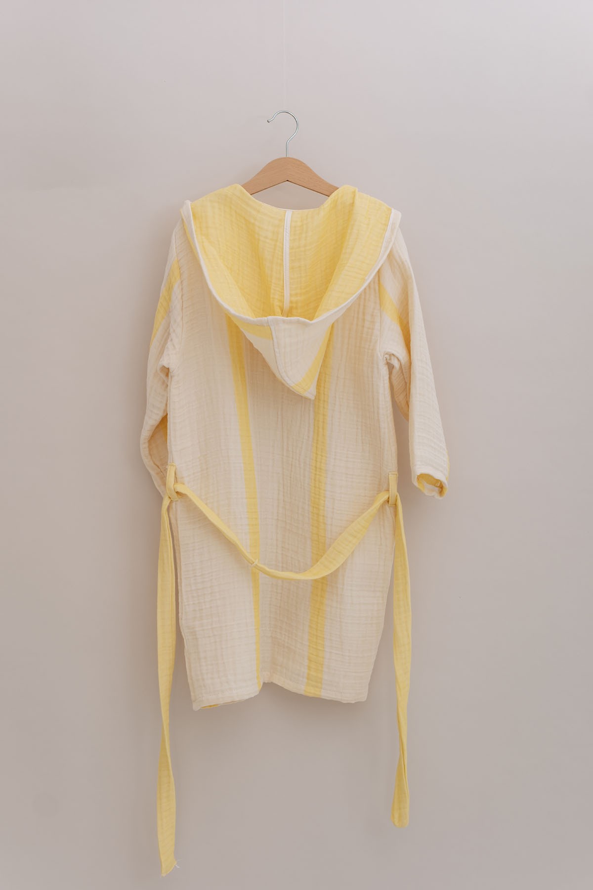 4 Kat Müslin Bornoz - Line Series - Sarı