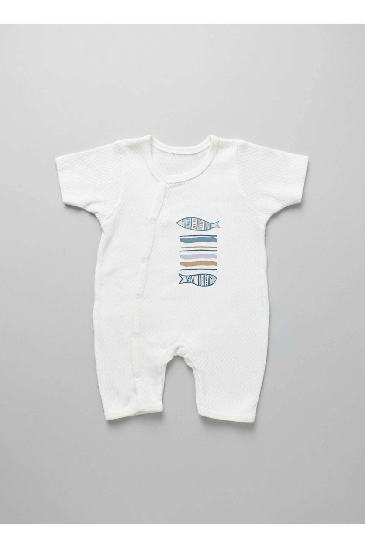 Jakarlı Romper Body - Pure Baby - Baby Fish