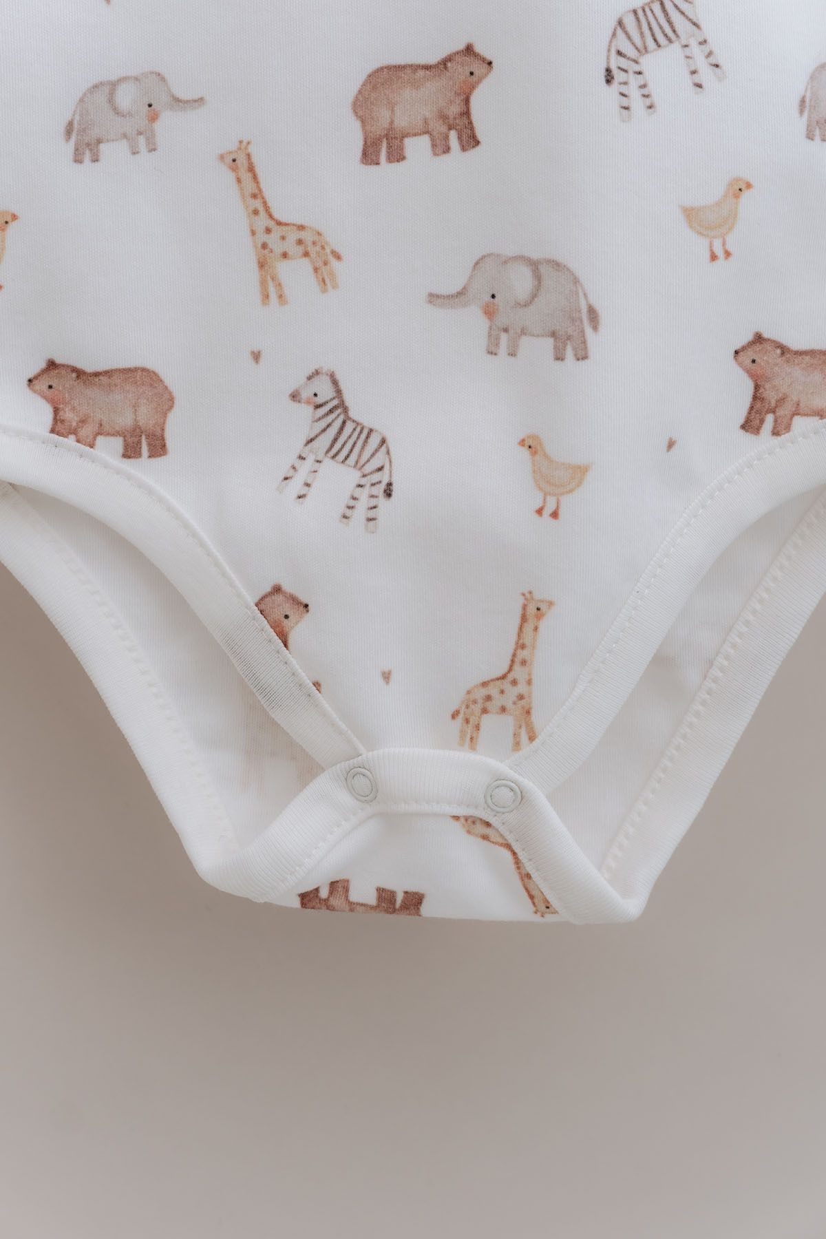 Kısa Kollu Bebek Body - Pureline Series - Cute Animals