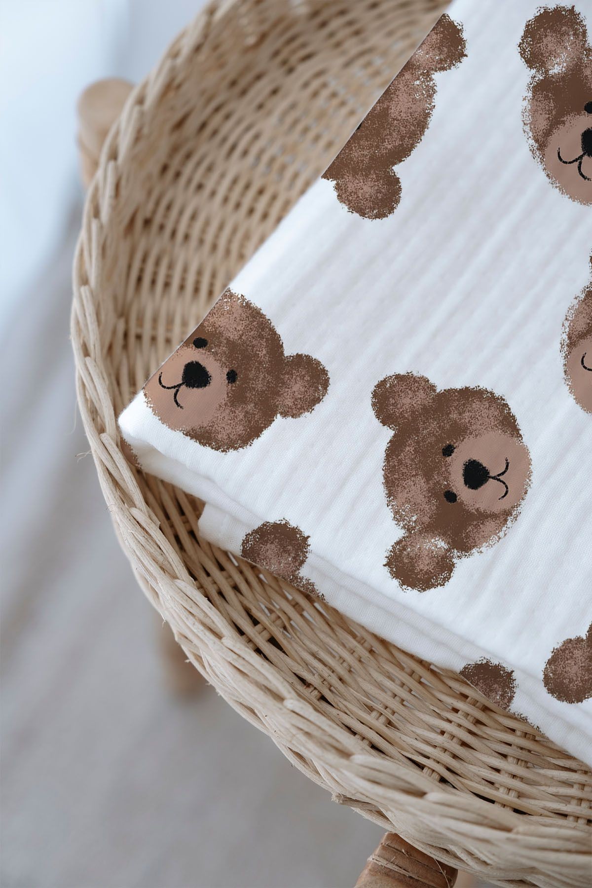 4 Kat Müslin Battaniye (100x120) - Tiny Bear
