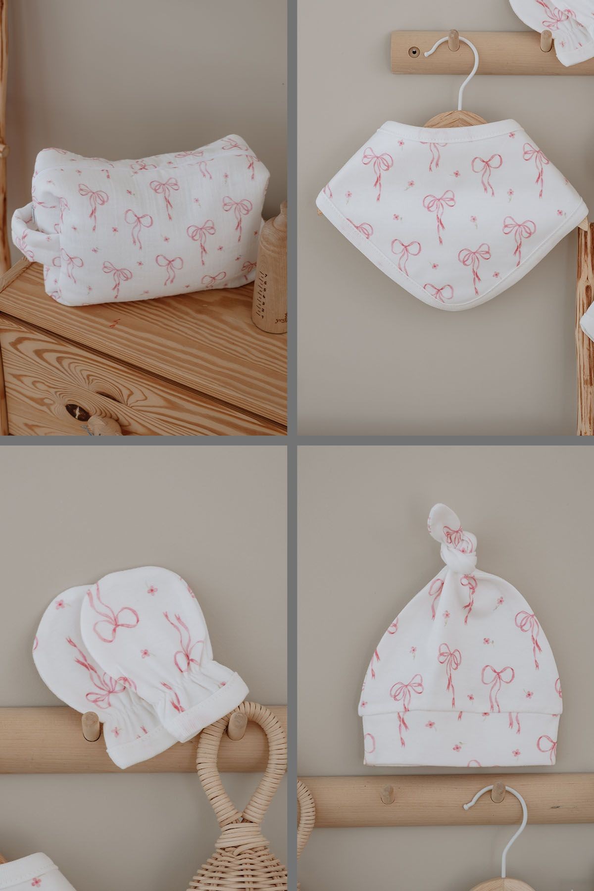 Organik Hastane Çıkışı - Pureline Series - Dainty Bows
