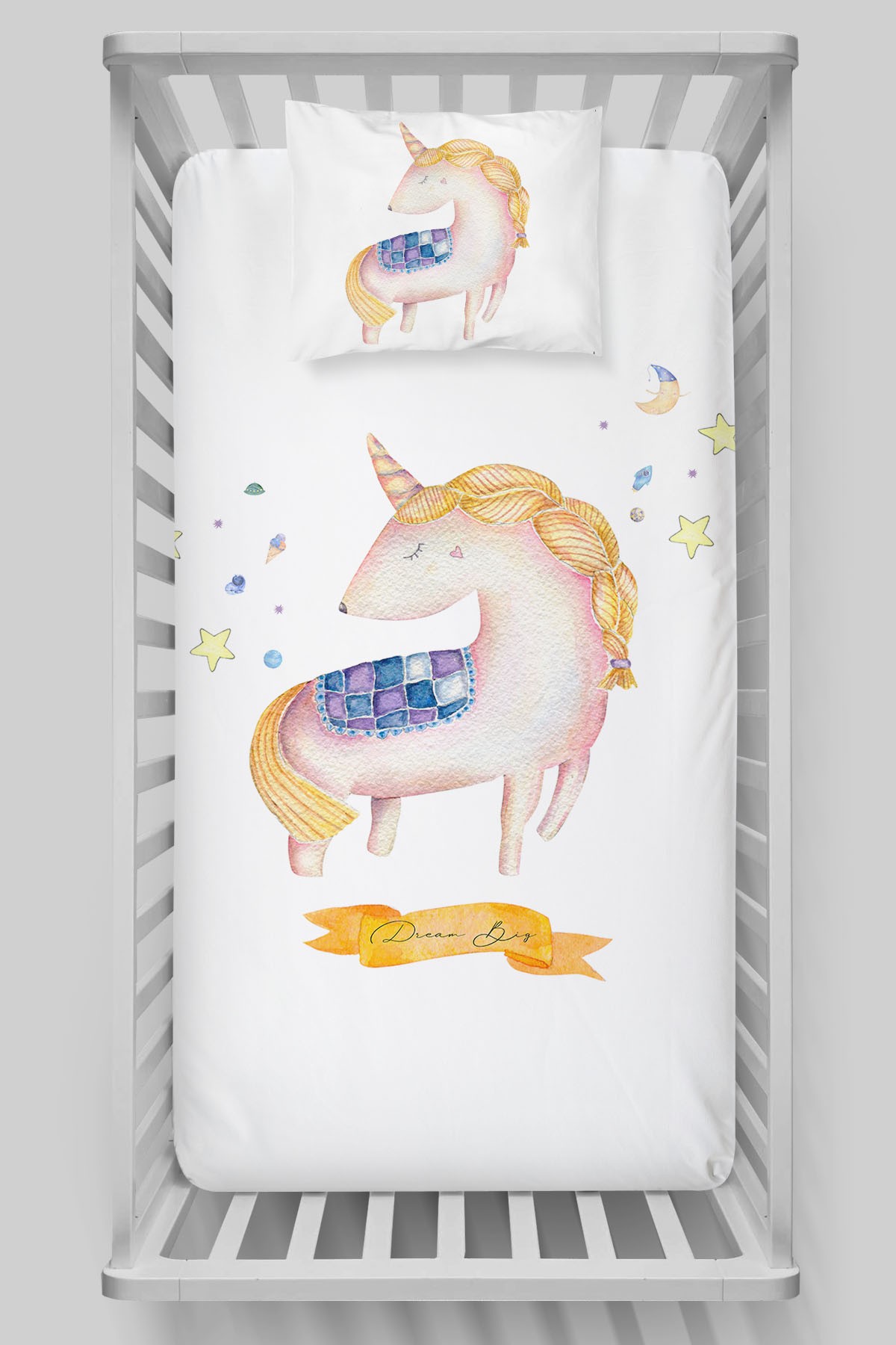 Bebek Boy Lastikli Çarşaf Seti 70x130 cm