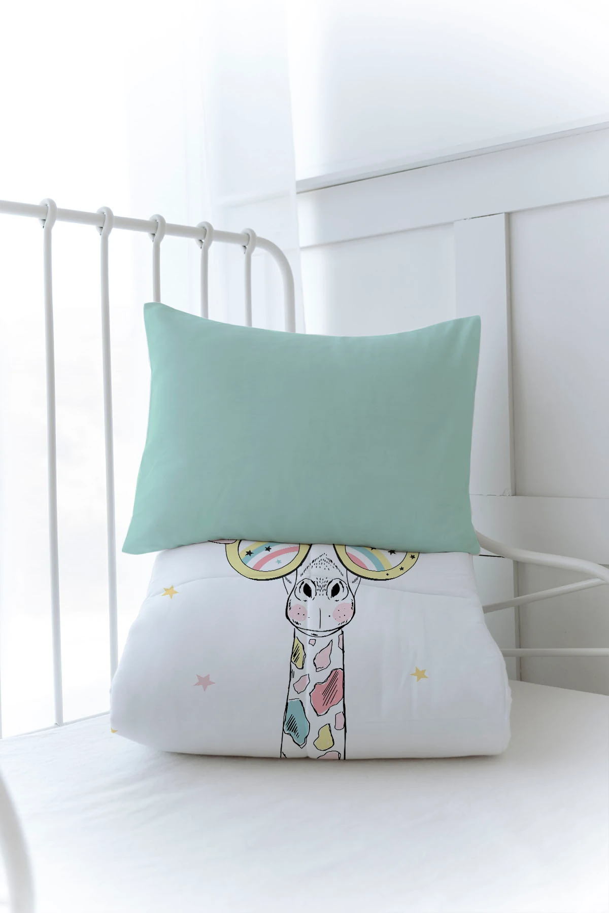 Organik Baskılı Yorgan Seti - Royal Series - Hello Little One