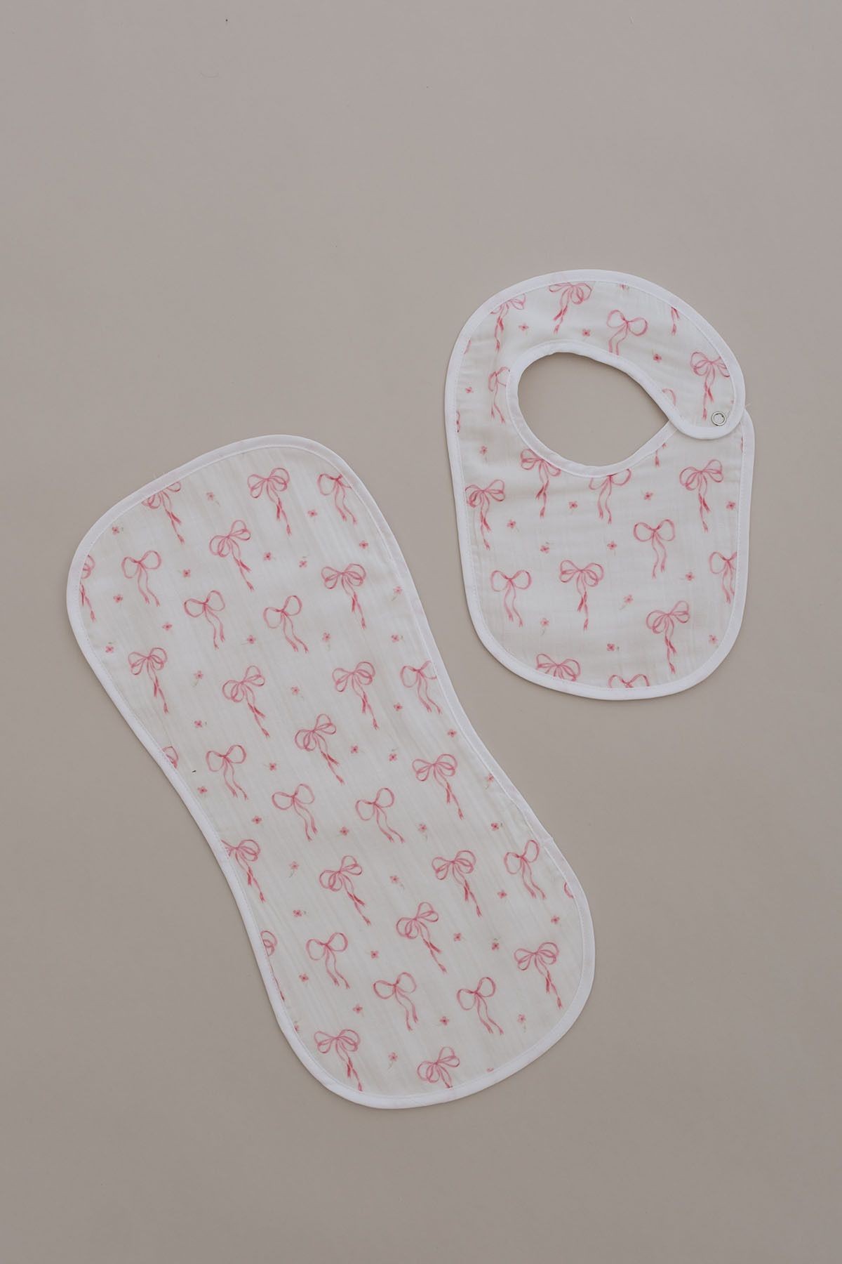 Müslin Önlük ve Omuz Bezi - Pureline Series - Dainty Bows