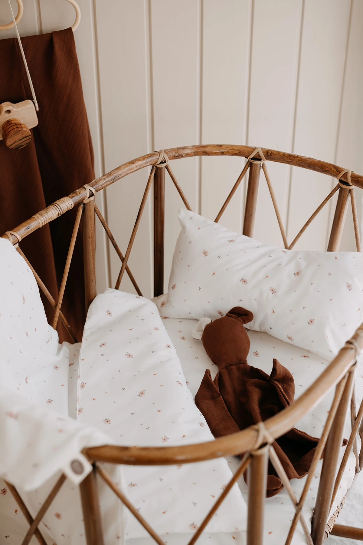 Tba Collection - Poplin Park Beşik Nevresim Takımı (80x110)  - Tiny Boho Florals