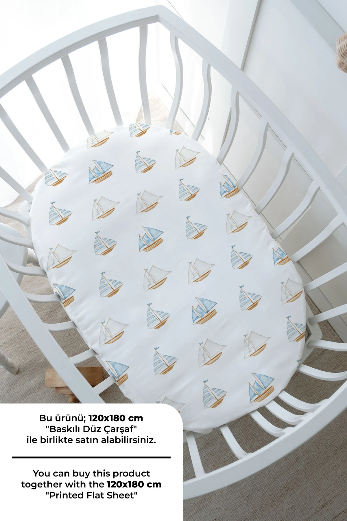 Bebek Boy Nevresim Takımı - Pureline Series - Sail Boats