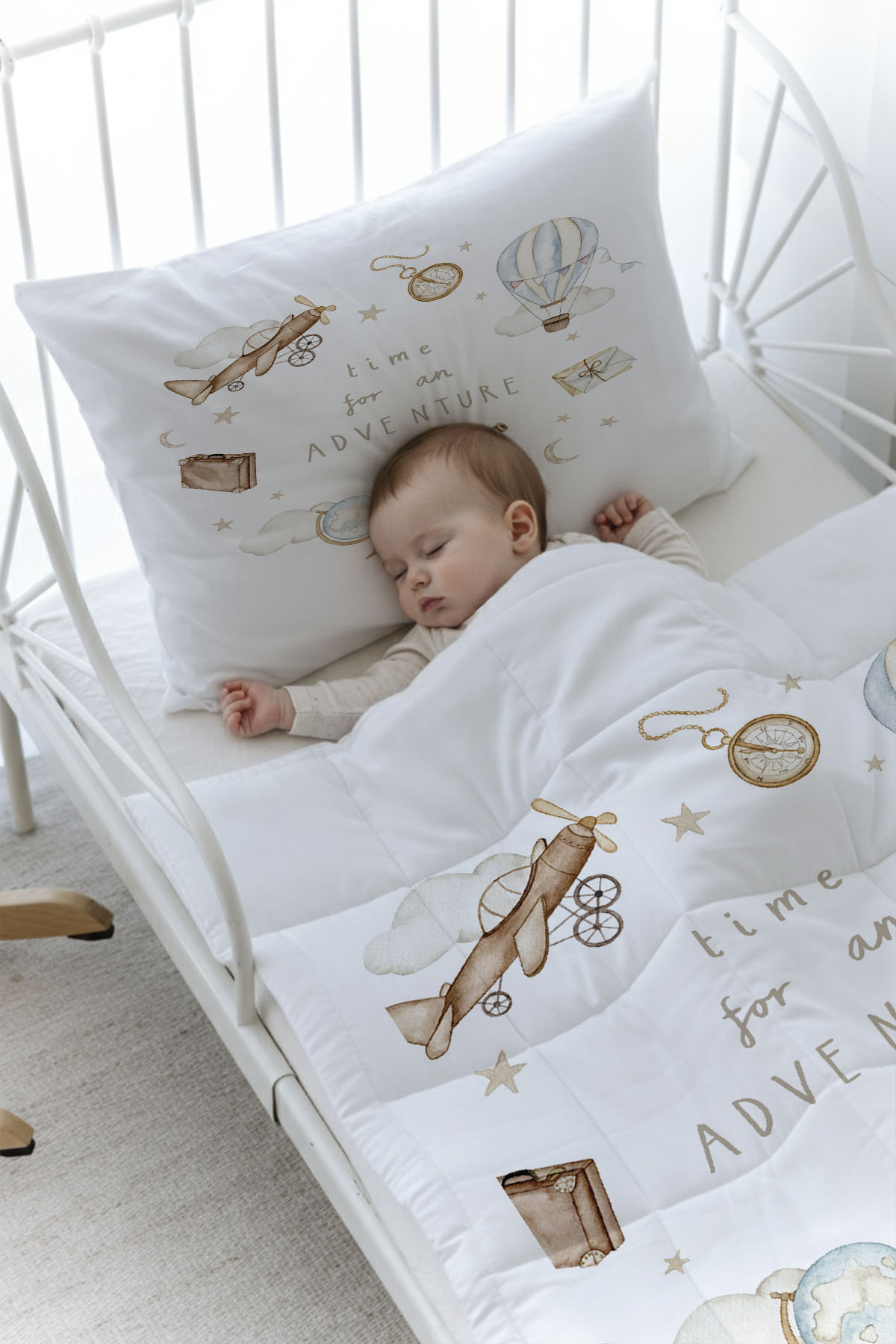 Organik Baskılı Yorgan Seti - Royal Series - Adventure Baby