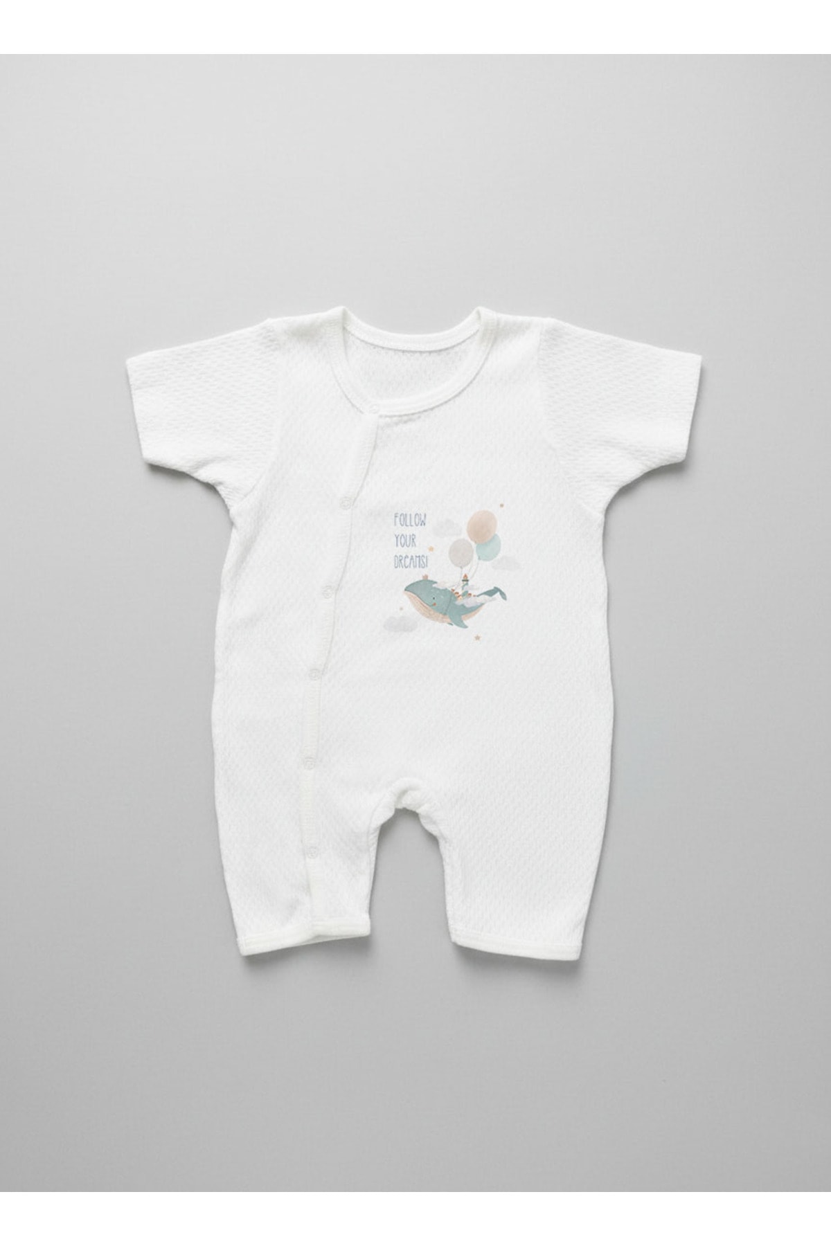 Jakarlı Romper Body - Little Baby - Blue Dreams