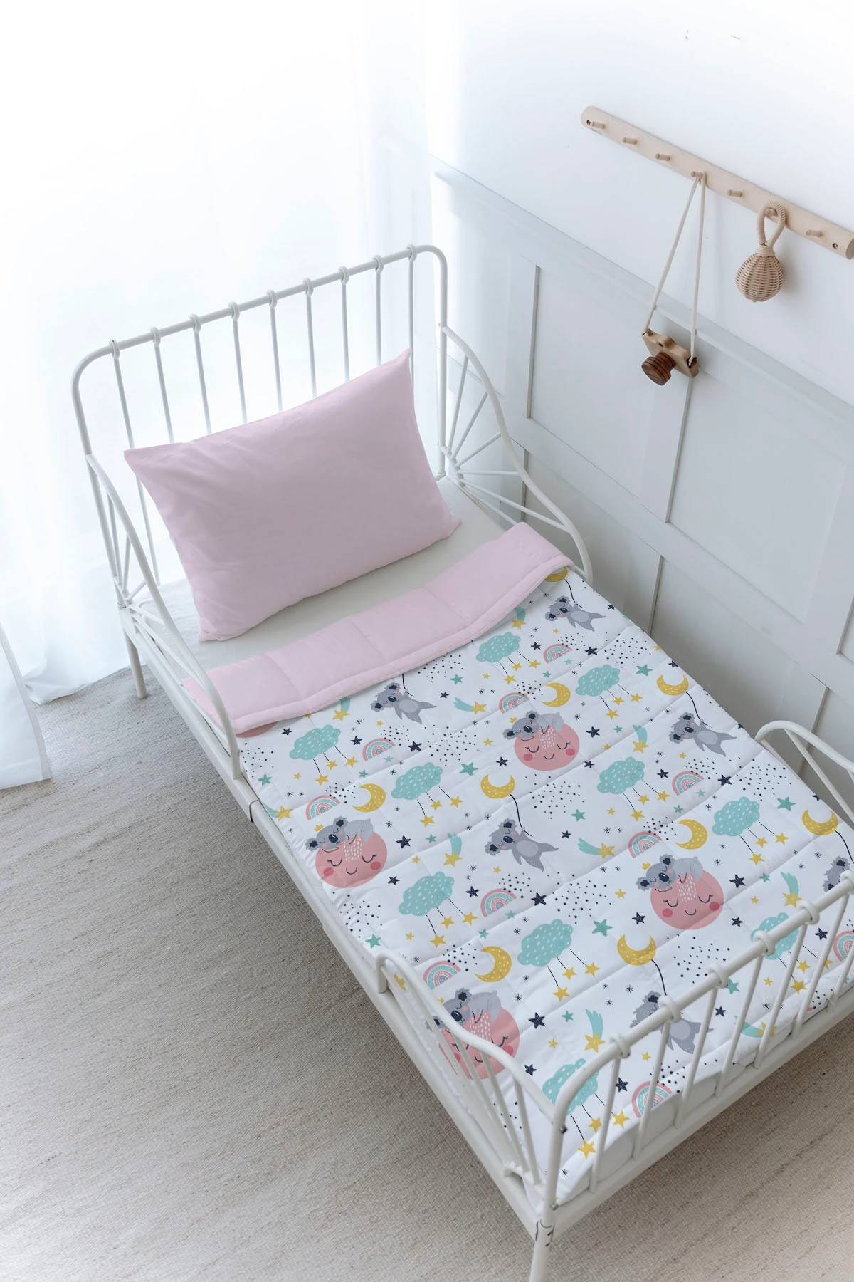 Organik Baskılı Yorgan Seti - Royal Series - Welcome Baby Bear