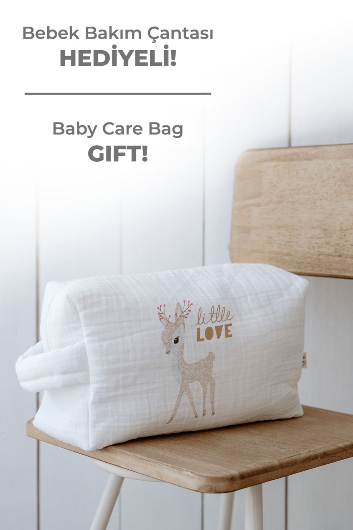 Organik 6'lı Hastane Çıkışı - Pure Baby - Çiçek Boynuzlu Geyik