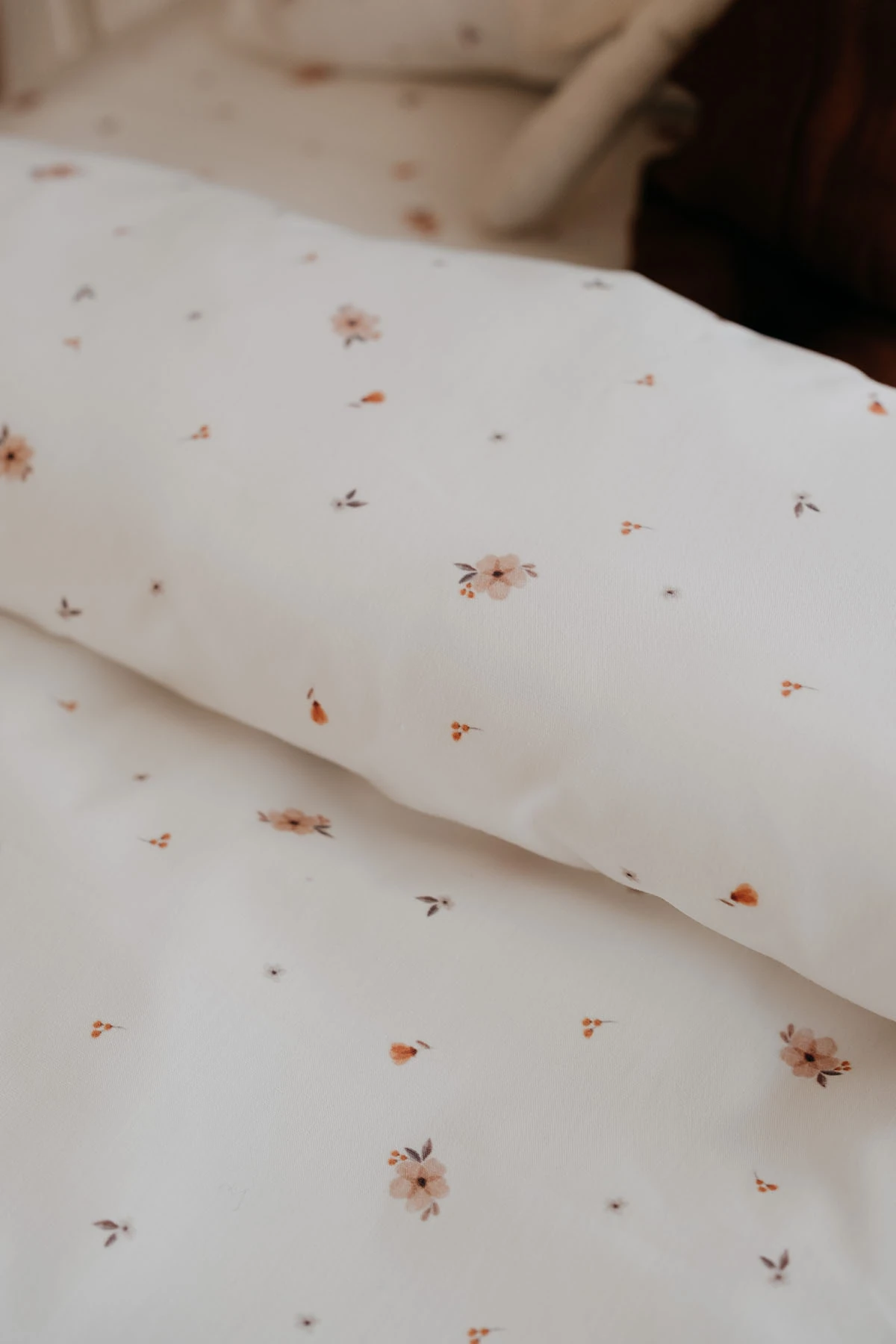 Tba Collection - Poplin Park Beşik Nevresim Takımı (80x110)  - Tiny Boho Florals