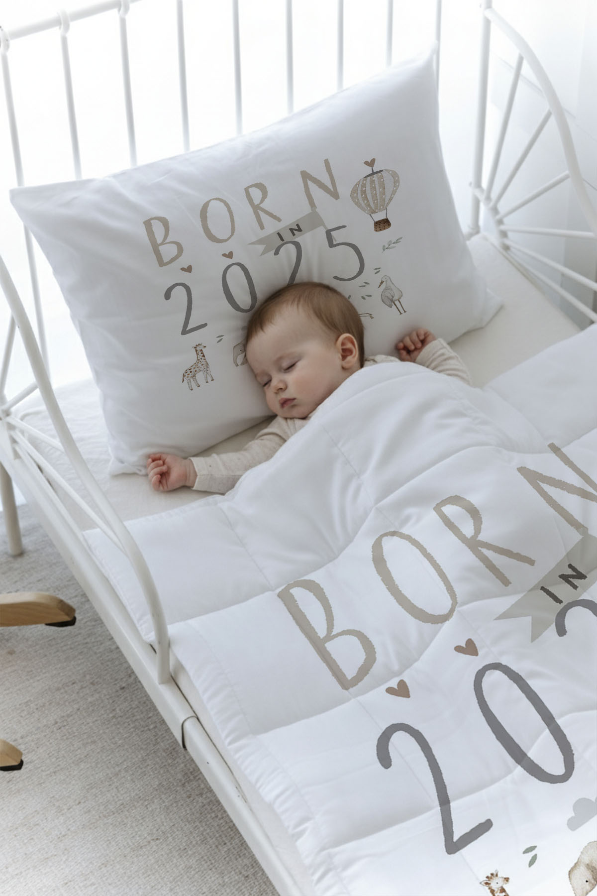 Organik Baskılı Yorgan Seti - Royal Series - Born in 2025