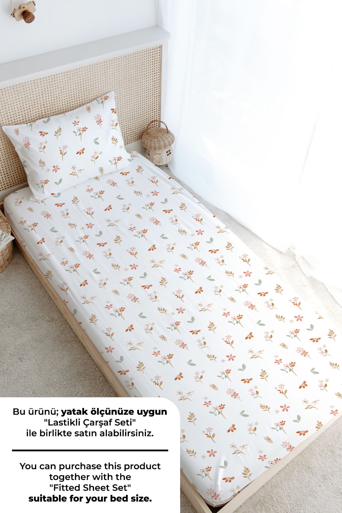 Tek Kişilik Nevresim Takımı (160x220) - Pureline Series - Soft Bloom