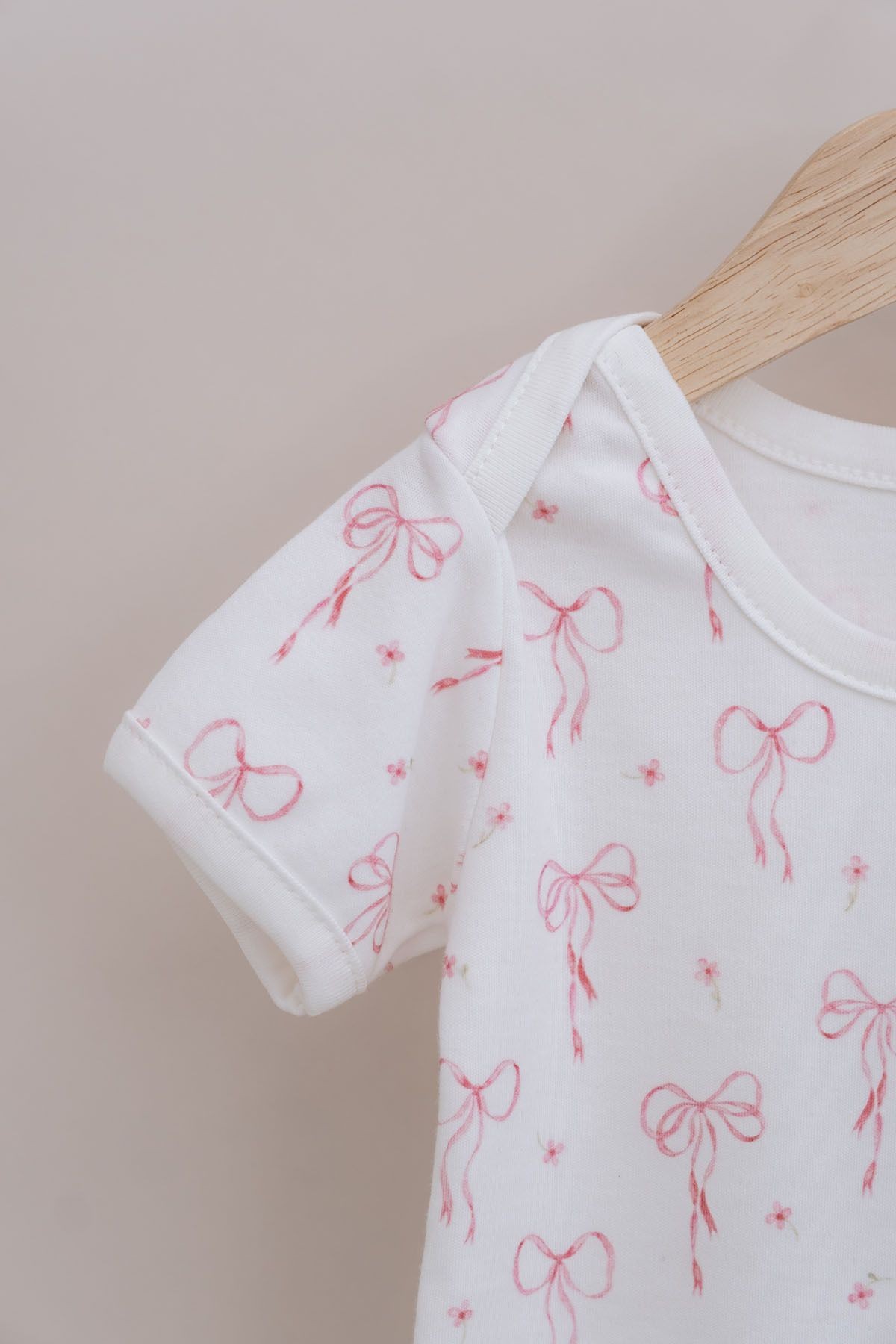 Kısa Kollu Bebek Body - Pureline Series - Dainty Bows