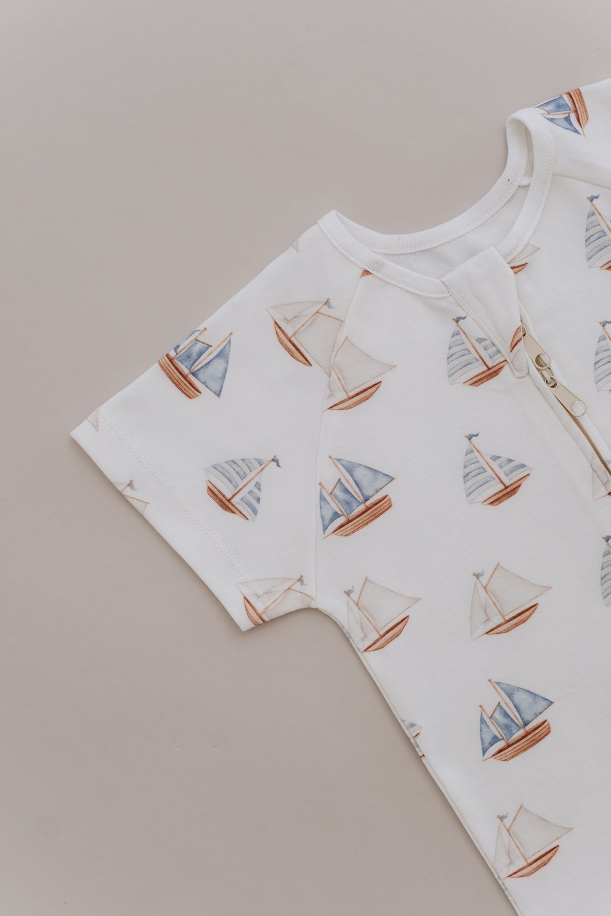 0.5 TOG Yazlık Bebek Ve Çocuk Uyku Tulumu - Pureline Series - Sail Boats